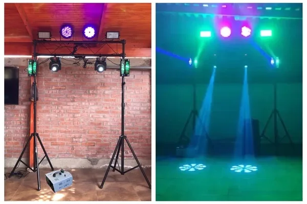 Arriendo de luces para fiestas y eventos con Medio Arco en Santiago