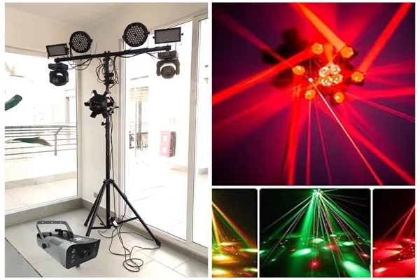 Arriendo de luces para fiestas y eventos con trípode 6 arms en Santiago